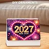 Diamond Painting Flowers 2027 Paper Calendar Monthly Flip Tabletop Calendar Kit