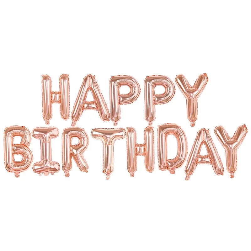 13Pcs Happy Birthday Balloons Foil Letter Balloon Birthday Party Decorations Kids Adult Birthday Balloons Alphabet Balloons set