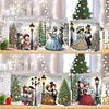 6pcs DIY Christmas Mouse Diamond Painting Greeting Card