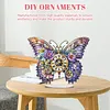 (US Local)2D DIY Butterfly Irregular Shaped Drilling Diamond Painting Clock Art Craft