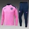 2024/2025 Atletico Madrid Half-Pull Training Suit Pink Jersey 1:1 Thai Quality 