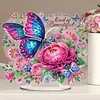 (US Local)Acrylic Special Shaped Butterfly Flower 5D DIY Diamond Painting Tabletop Decor