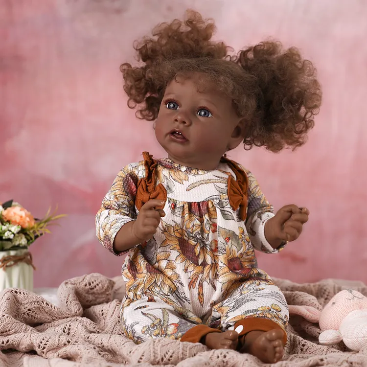 Babeside Quiet Reborn Baby Saria 20'' African American Older Girl Building Lovely Memories