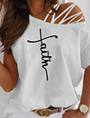 Faith Cold Shoulder Cutout Tee
