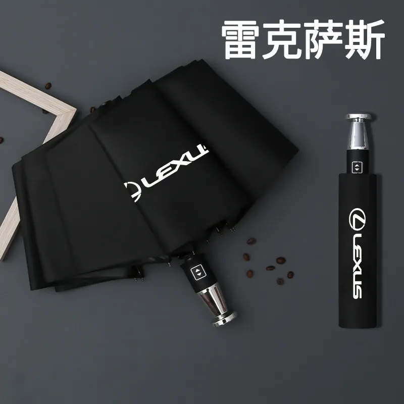  VIP business folding 10-bone black plastic umbrella