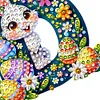 (US Local)PET Double Sided Special Shaped Easter Alphabet DIY Diamond Painting Keychain