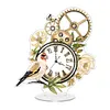 (US Local)Acrylic Special Shape Flower Bird Diamond Painting Clock Ornaments Kit