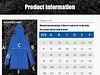 Outdoor women's waterproof long raincoat with hooded windbreaker