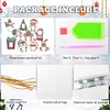 10Pcs Christmas Diamond Painting Photo Frame Hanging Pendant for Xmas Tree