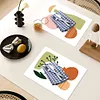 2Pcs Artistic Pattern Diamond Painting Placemat DIY Art Placemat for Table Decor
