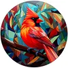 Cardinal Glass Painting-Paint by Numbers Acrylic Painting 40*40CM