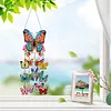 DIY Diamond Painting Double Sided 3D Wind Chime Flower Butterfly Pendant Hanging Kits