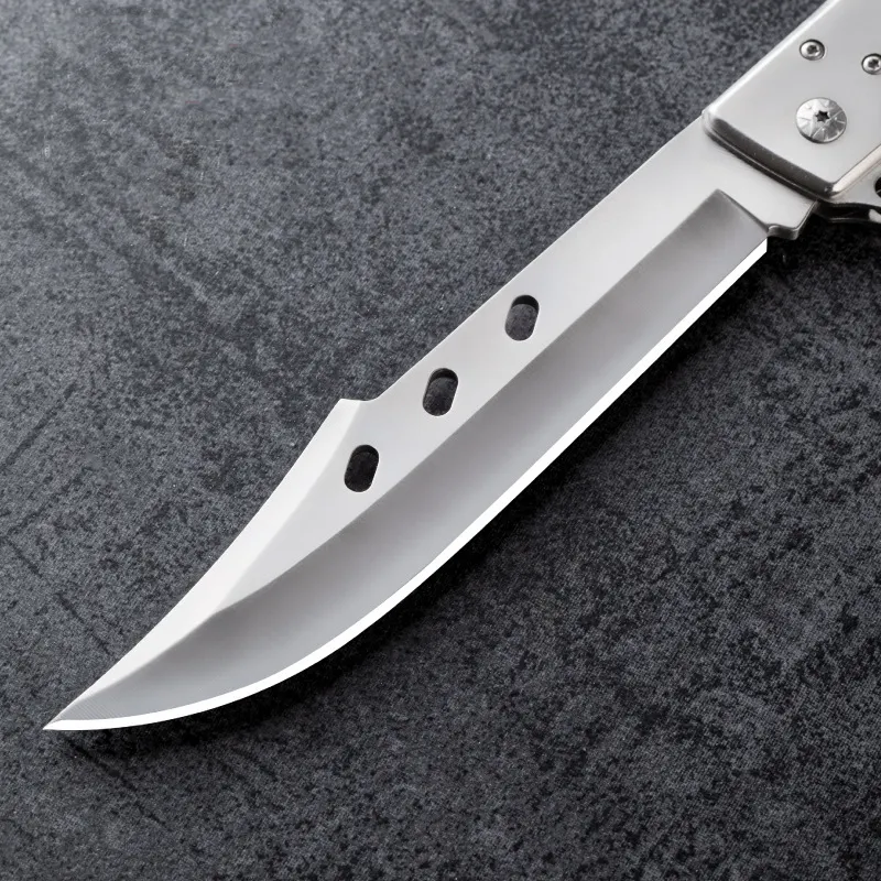 Swallowtail Folding Knife, Outdoor High-Hardness Multi-Functional Knife, Outdoor Survival Portable Self-Defense Knife, Sharp Fruit Knife