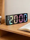 Digital Alarm Clock with LED Display Date Temperature Dimmable Snooze Battery Operated Alarm Clock for Deep Sleepers Kids Elderly Home Office