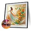 Sunflower Dancing Girl-Partial Special Shaped Diamond painting 30*30CM