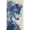 (US Local)Wolf -11CT Stamped Cross Stitch Kit(40x70cm)