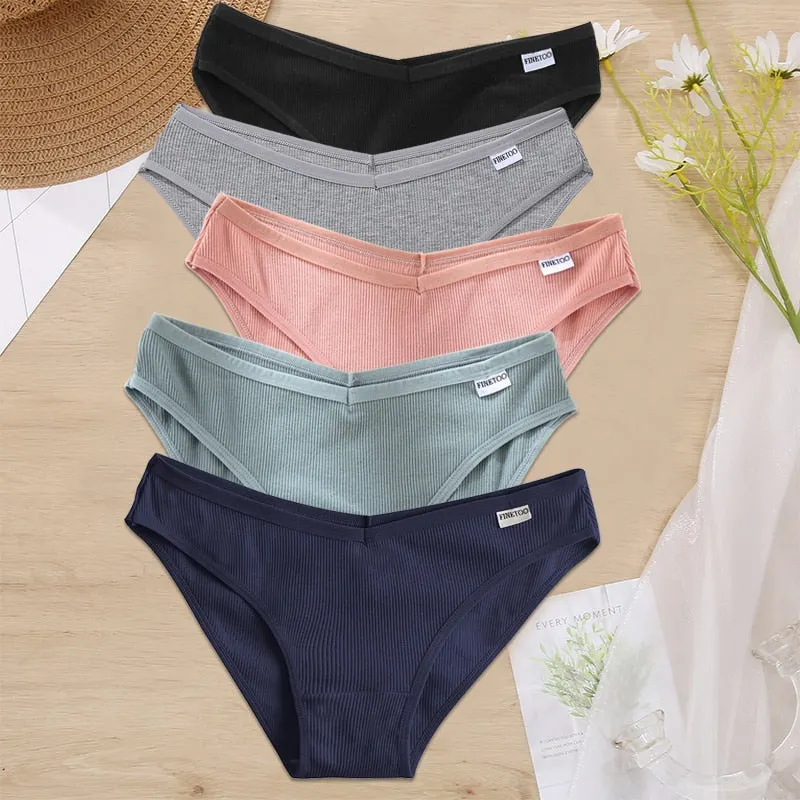 5PCS/Set Women Panties Cotton Underwear Female Panties Solid Color Underpants Sexy Lingerie Pantys for Woman Briefs Intimates