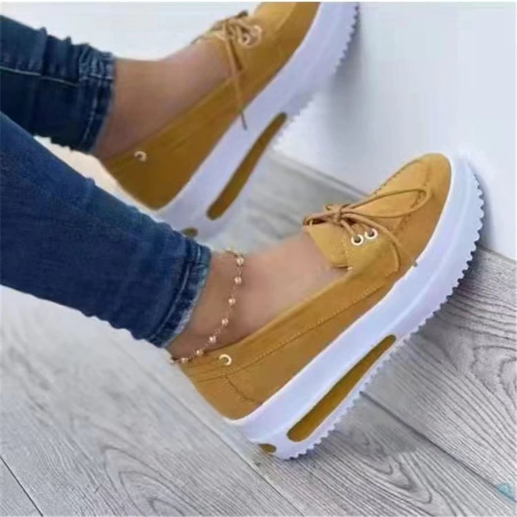 Qengg 2022 New Thick-soled Women's Sports Shoes Fashion Casual Comfortable Slip-on Flat Shoes Women's Heightening Vulcanized Shoes