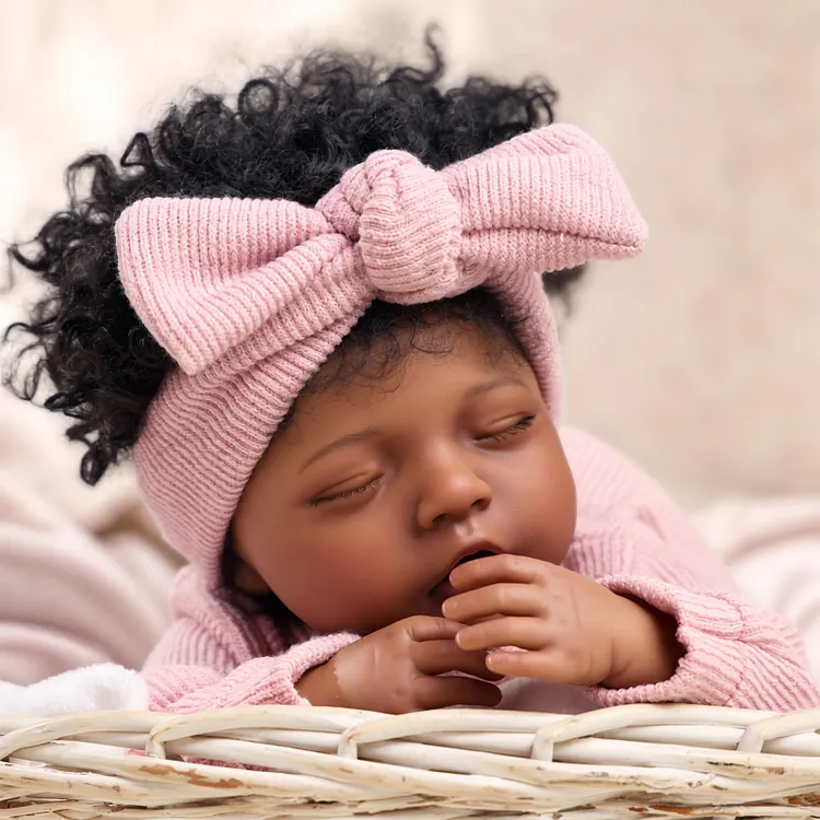 [90Days Lowest Price]Babeside Sleeping Reborn Baby Bella 20'' African American Infant Girl Healing the Heart