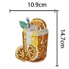 DIY Special Shape Diamond Art Fridge Magnets Sticker Kit(Lemon Tea)