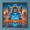 Diamond Painting-DIY Full Round Drill Detroit Lions(40*40 CM)