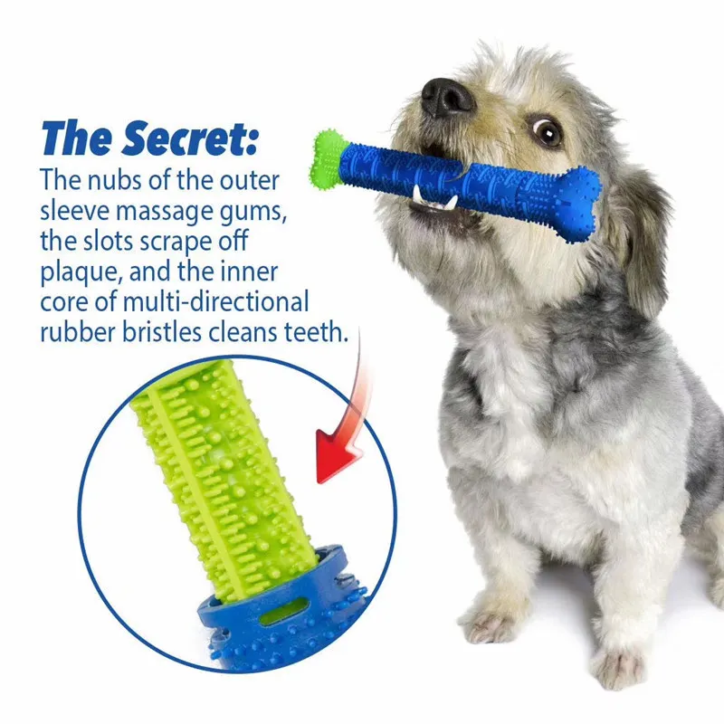 Popular Rubber Dog Toys Pet Supplies Teeth Cleaning Tool High Quality Dog Teething Stick French Bulldog Interactive Kong Dog Toy