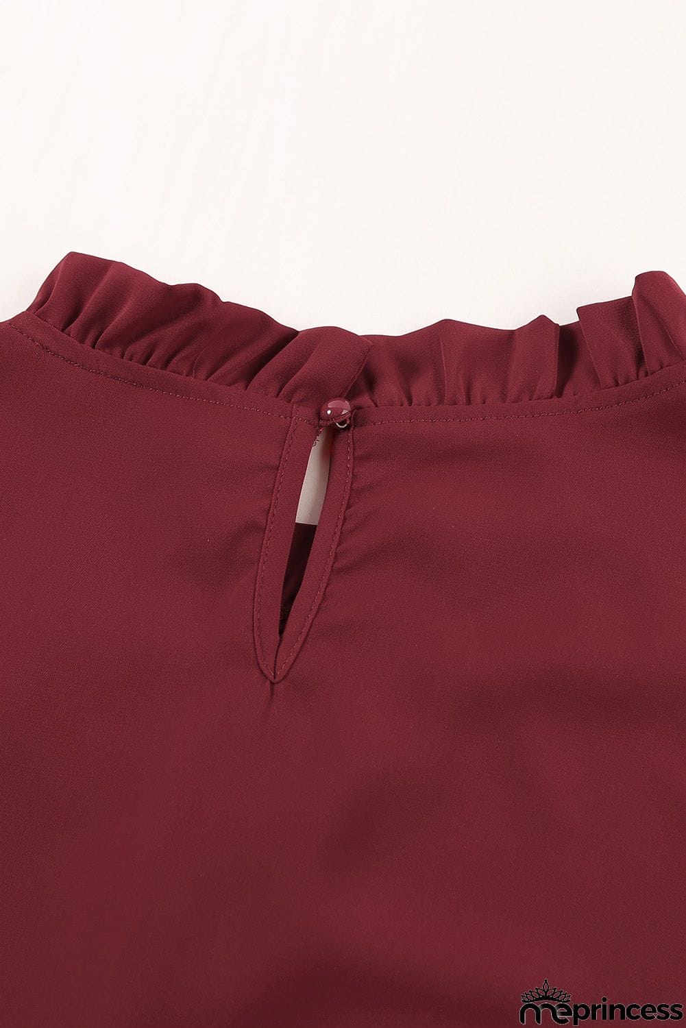 Summer Red Crew Neck Flounced Tank Top