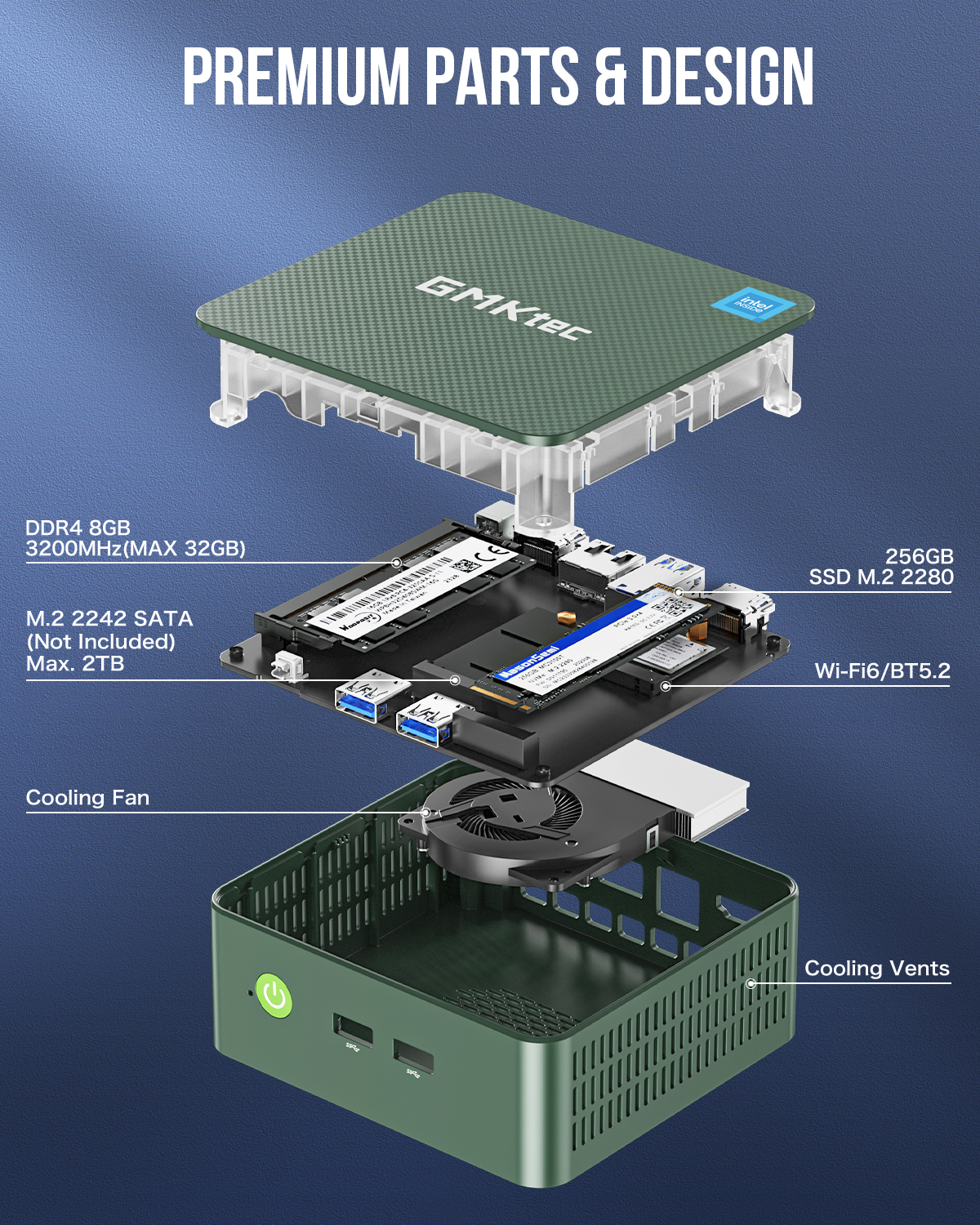 ミニPC GMKtec NucBox G3 16GB 256GB NucBox G3--Most Cost-Effective Mini PC With Intel N100 Processor