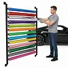 [US Local Warehouse] 13 Rolls Vinyl Roll Holder with Adjustable Hanging Rod for Wallpaper Window Film