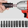 15pcs Electric Wrench Sleeve Head with Portable Storage Case 8-32mm Black Finish