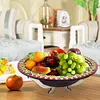 (US Local)DIY Mandala Flower Diamond Painting Dining Plate Home Dining Table Fruit Tray Kits