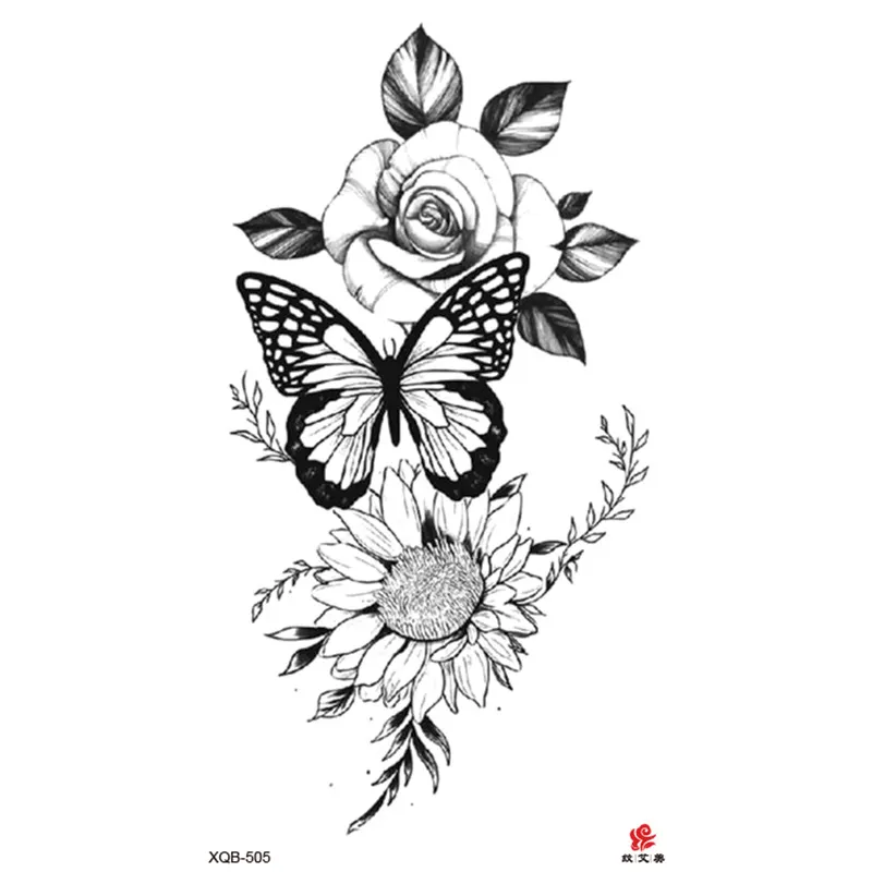 Sdrawing Full-arm Waterproof Tattoo Sticker Symbol Totem Animal Skeleton Small Arm Tattoo Sticker