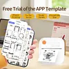 Mini Printer BT Portable Thermal Printer Label Maker for Notes Photos Labels