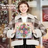 (Pre-Framed)Flower Cross-Special Shape Diamond Painting Kit(29x29cm)