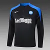 2024/2025 Inter Milan Half-Pull Training Suit Black Football Jersey 1:1 Thai Quality Set