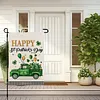 DIY Diamong Painting Double Sided Drills Garden Flags Outdoor Decor Holiday Garden Decorations Kit(St Patrick's Day)