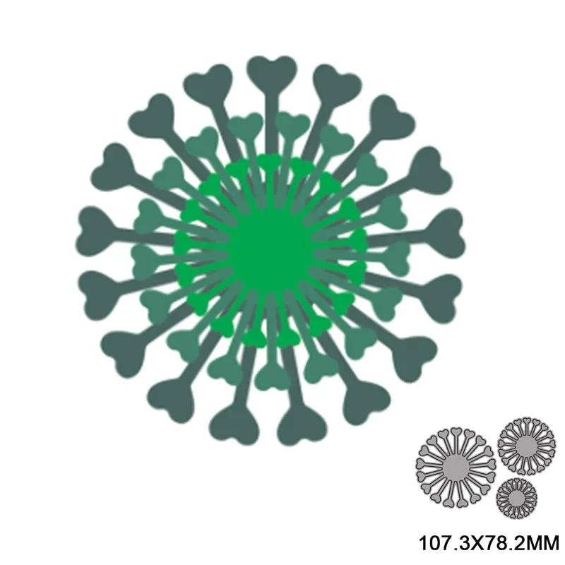 3pcs flower Metal Cutting Dies Stencils For DIY Scrapbooking Decorative Embossing Paper Cards Album Making Handcraft Die Cutting