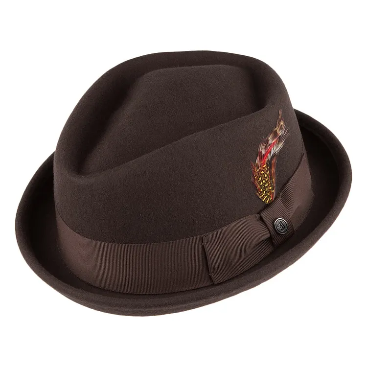 Tienda Jaxon & James Crushable Diamond Crown Pork Pie Hat - Brown