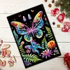 (US Local)50-Page A5 Butterfly Diamond Painting Diary NoteBook Holiday Birthday Gift