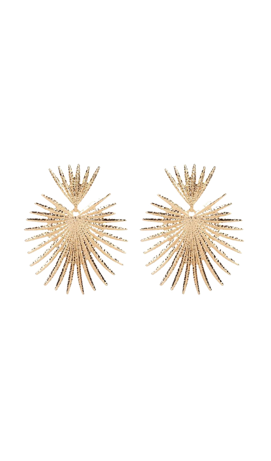 Gold Starburst Drop Earrings Flowering Girl