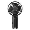 Umbrella Clip Fan Rechargeable Portable Handheld Fan for Home Office (Black)