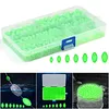 900pcs Luminous Fishing Beads Oval Plastic Glow Fishing Beads Fishing Line Beads