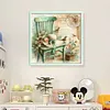 Chair Flower Hat-11CT Stamped Cross Stitch 40*40cm/15.75*15.75in