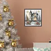 Peinture ronde de diamant de perceuse de maison de neige-30*30cm