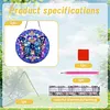 DIY Acrylic 5D DIY Diamond Painting Dots Pendant with Crystal Special Shape Rhinestone Diamond Art Window Hanging Ornament Single-Sided Drill 9.25x9.25inch for Home Garden Wall Door Decor