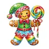 >SALE<Acrylic Shaking Head Gingerbread Man Diamond Painting Desktop Ornaments for Home