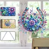(US Local)Acrylic Special Shape Flowers Horseshoe 5D DIY Diamond Painting Dots Pendant