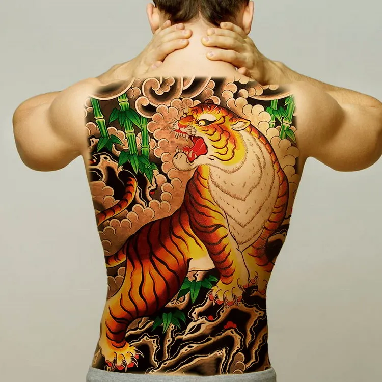 temporary men tattoos water transfer tattoo full back large tatoo fake dragon wings tattoo and body art sticker sexy decals big