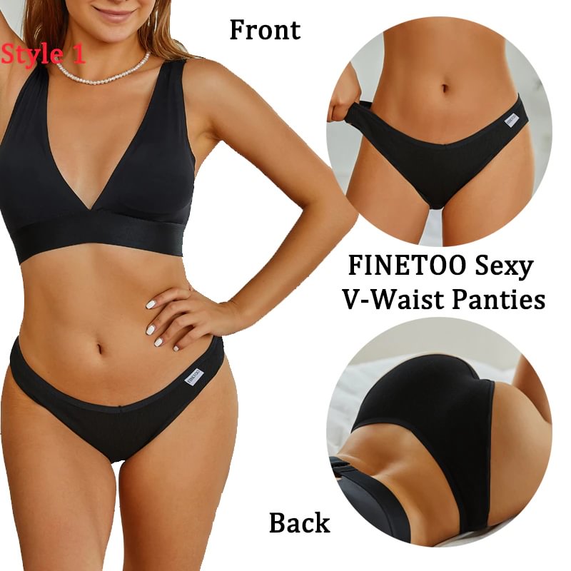 Billionm Women Cotton Panties Sexy V-Waist Briefs Soft Underwear Girl Panty Female Breathable Intimates Lingerie Large Size M-4XL