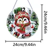 (US Local) DIY Xmas Diamond Painting Ornament with Clock Function Creative Craft